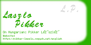 laszlo pikker business card